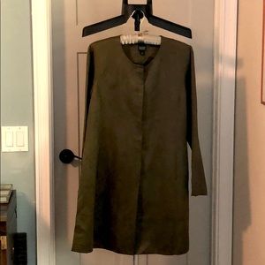 Eileen Fisher silk linen coat dress size small